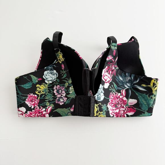 [Cacique] Floral Back Smoother Lightly Lined Full Coverage Underwire Bra Sz 44C - Picture 2 of 9